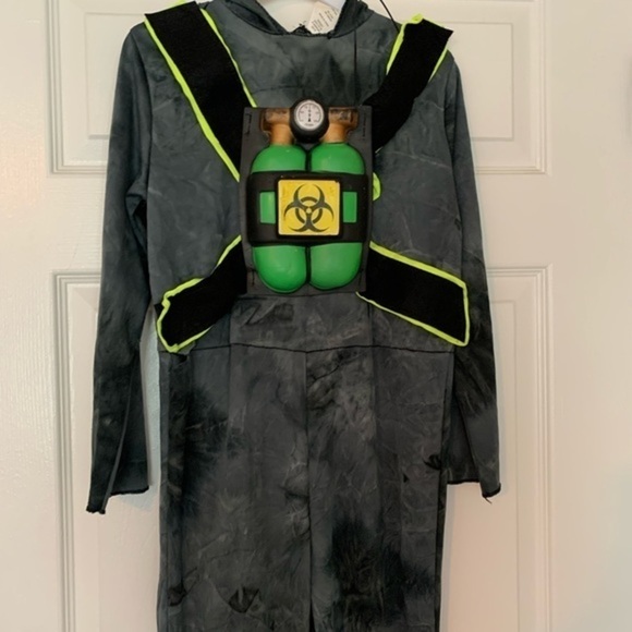 Biohazard Halloween Costume Grey Black Green Size M - Picture 4 of 9